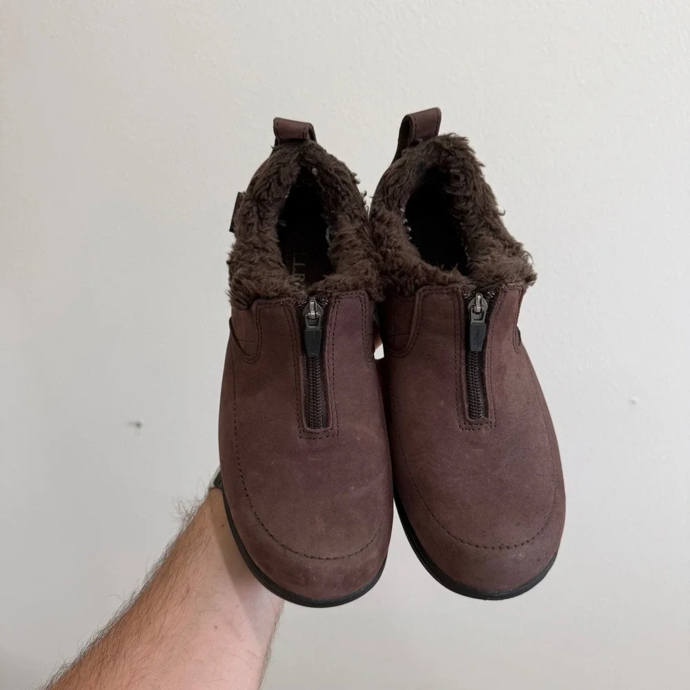 LL Bean Women Brown Suede TEK2.5 Waterproof 200g PrimaLoft Snow Sneakers 8 M
